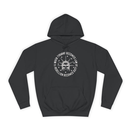 When tyranny becomes law, rebellion becomes duty hoodie