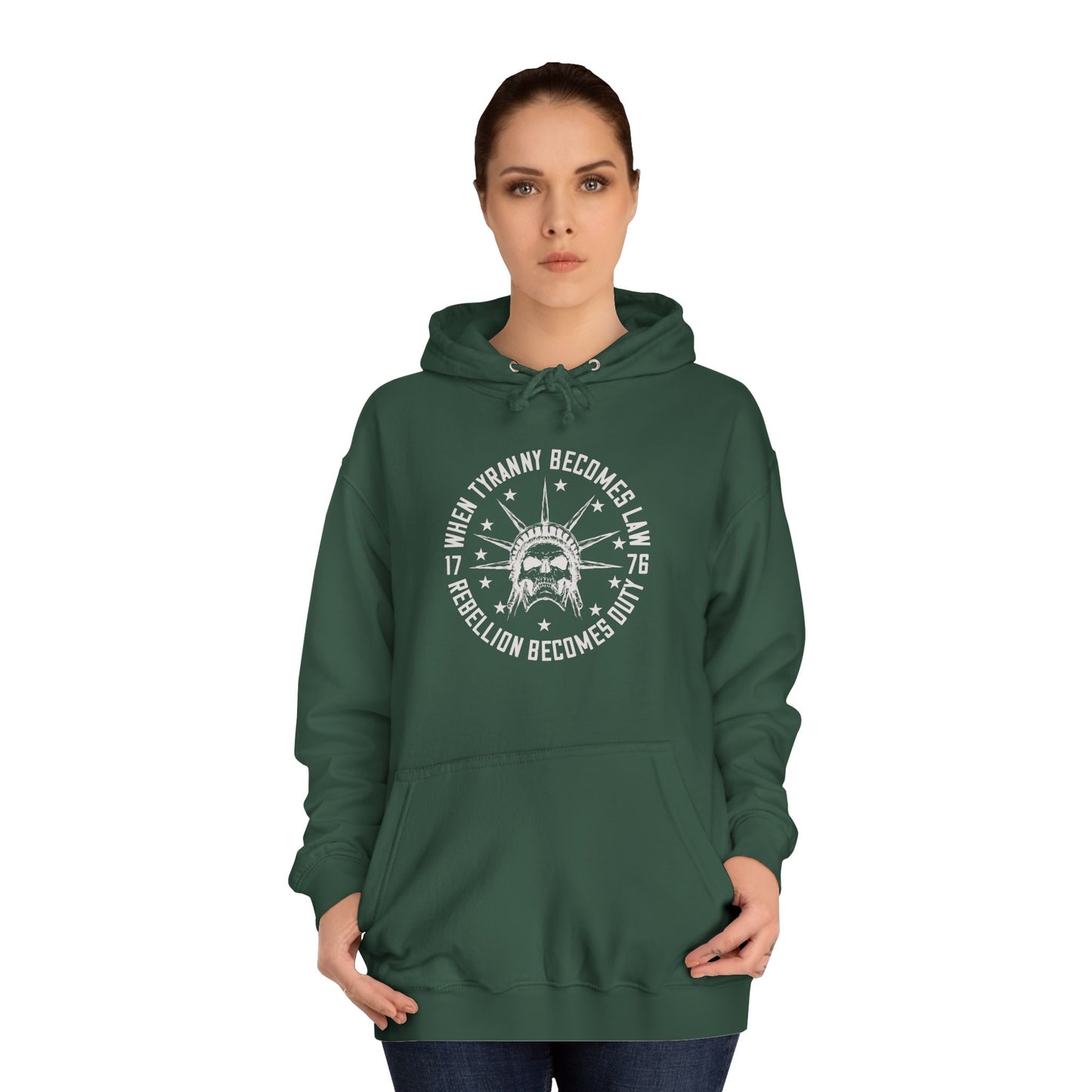 When tyranny becomes law, rebellion becomes duty hoodie